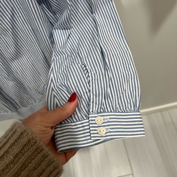 Madewell blue stripped blouse XS - Picture 3 of 4